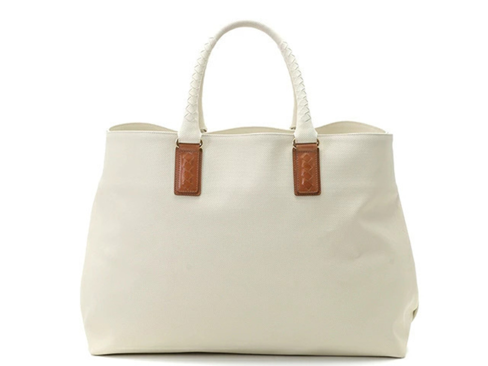 BOTTEGA VENETA bag tote Marco Polo Ivory White calfskin